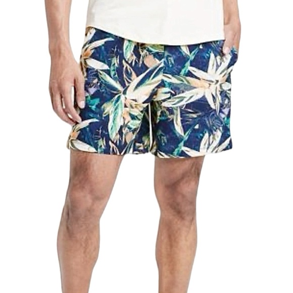 All In Motion Men’s Tropical UPF 50+ Hybrid 6” Swim Trunks - Picture 1 of 7